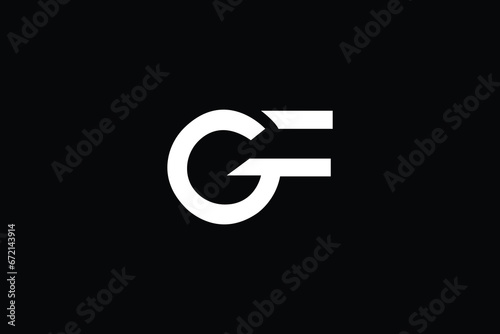 g f gf fg initial logo design vector graphic idea creative