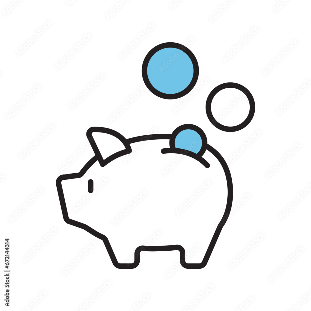 ブタの貯金箱　貯金　アイコン