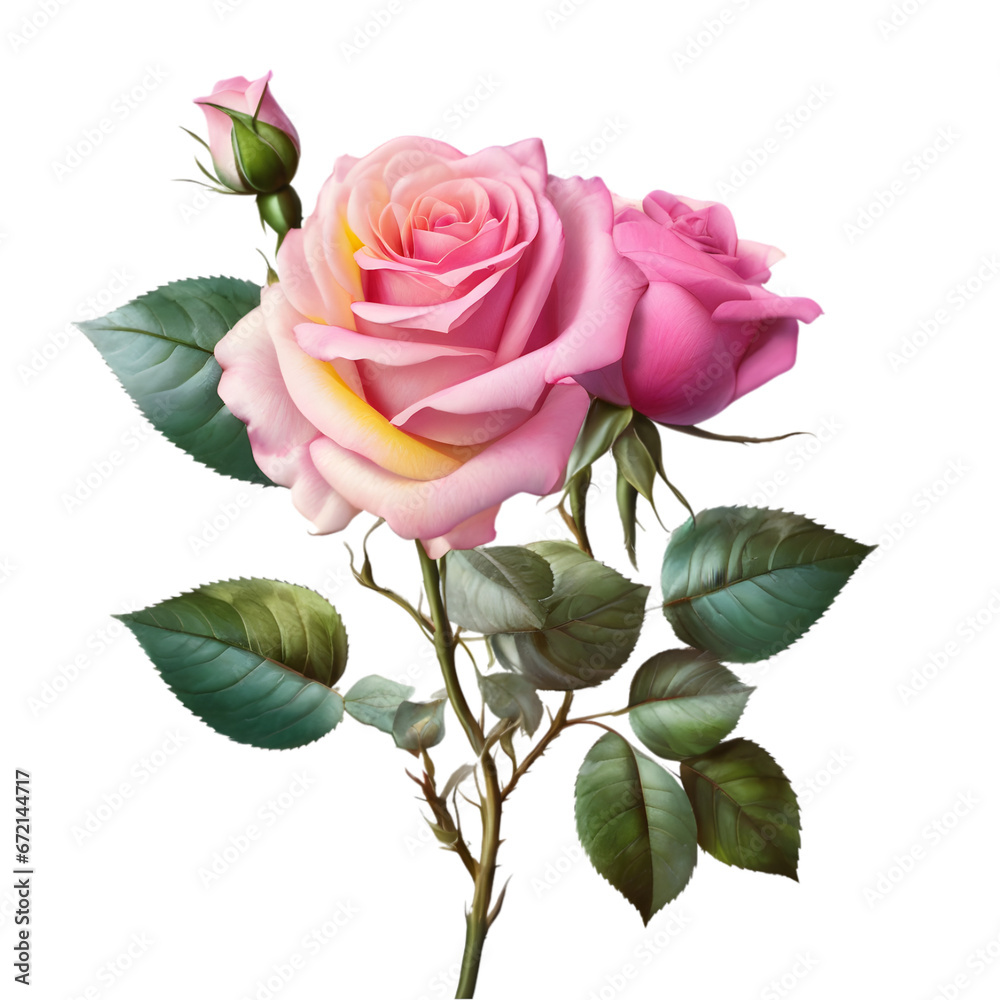Fototapeta premium A beautiful, bright rose-colored painting. 
