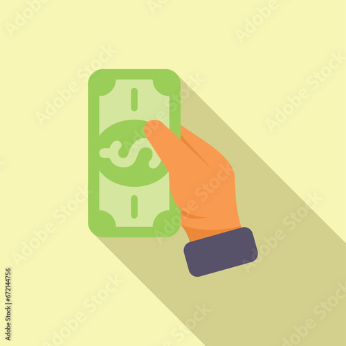 Exchange wallet credit cash icon flat vector. Card safe. Sign business stock