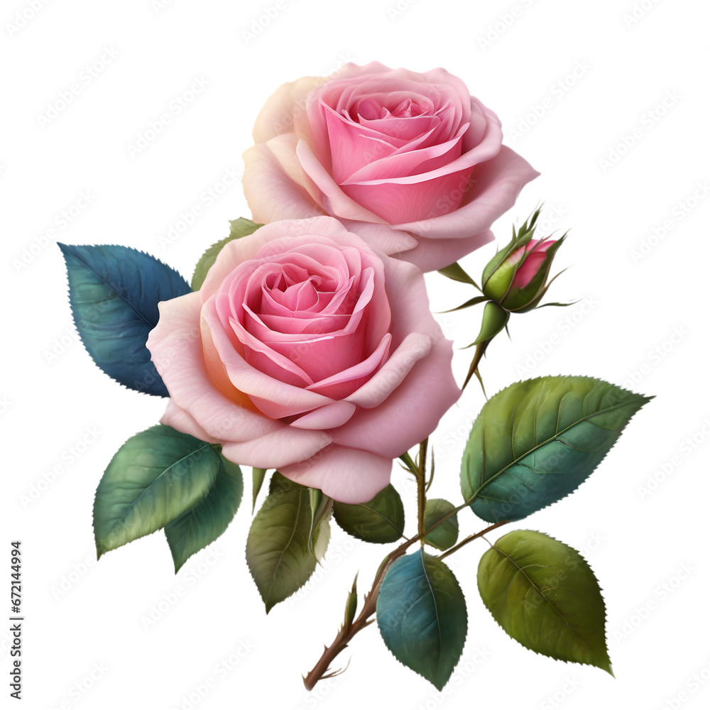 A beautiful, bright rose-colored painting. 