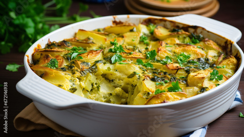 Savoy cabbage bake with potatoes