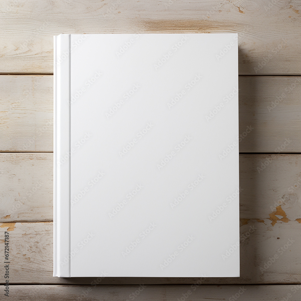 top view white book on the white wall top view white book on the white wall