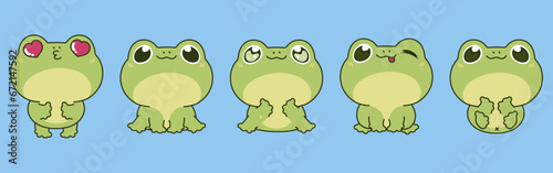 Foto Collection of Vector Cartoon Frog Art