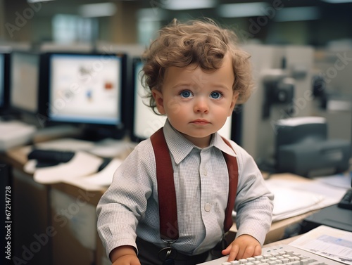 Adorable Baby IT Pro: Capturing the Tension of the Tech World