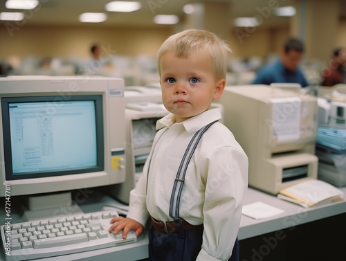 Tech Savvy from Birth: Witness the Determination of a Baby IT Specialist
