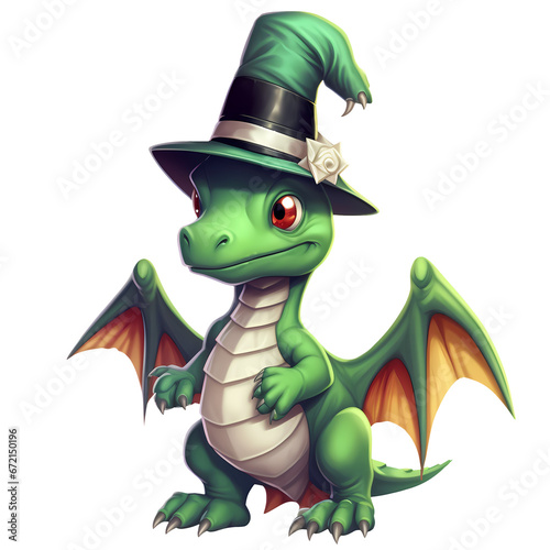 Cute Dinosaur St Patrick Clipart Illustration