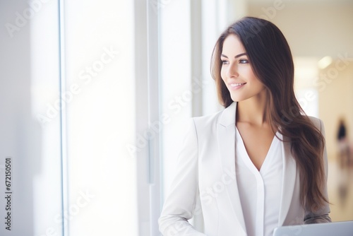 smartly dressed female business woman working in an office, minimalistic, bright lighting Free Download smartly dressed female business woman working in an office, minimalistic, bright lighting - GFXLoad