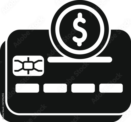 Bank credit card money icon simple vector. Finance coin stack. Stock funds