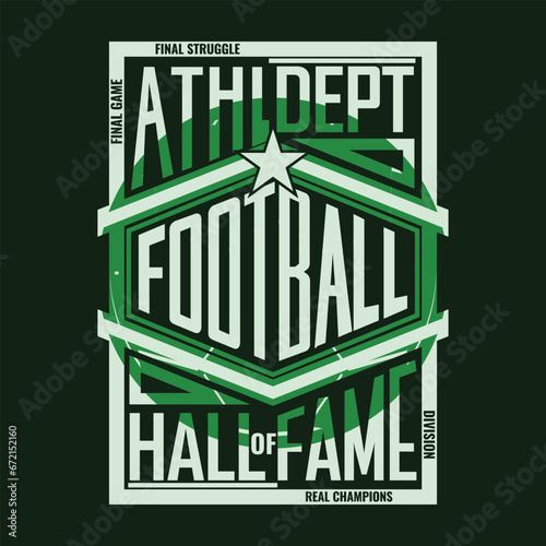 Football typography. T shirt graphics. print .vector