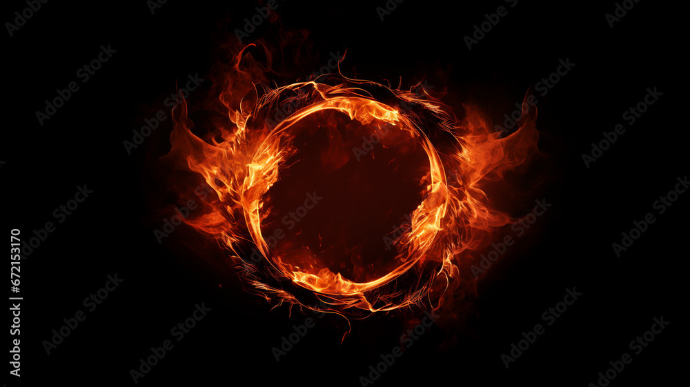 ring of fire isolated on black background ring of fire isolated on black background