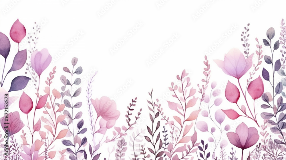 watercolor painting of a flower background