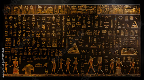 ancient egyptian hieroglyphics photo