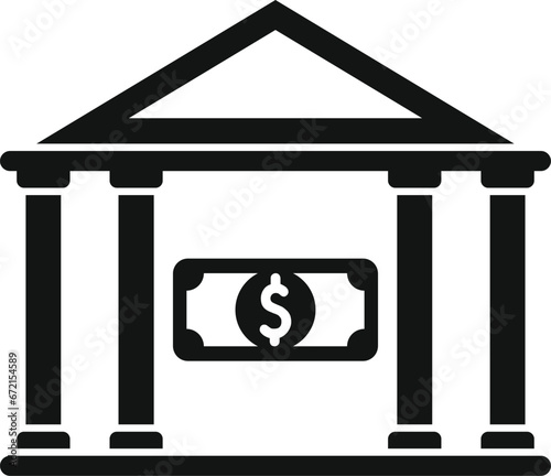 Money cash bank icon simple vector. Payment stack wallet. Exchange cashback stock