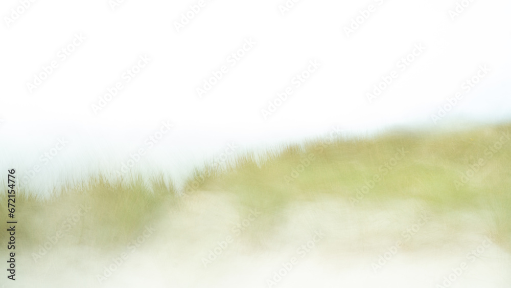 Naklejka premium ICM (Intertional Camera Movement) photography on the dunes of Ameland - Wadden Islands - The Netherlands