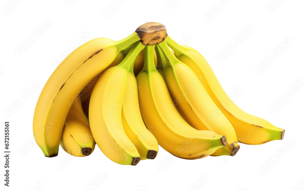 Fruitful Harvest Unveiling the Deliciousness of Bananas on White or PNG Transparent Background.