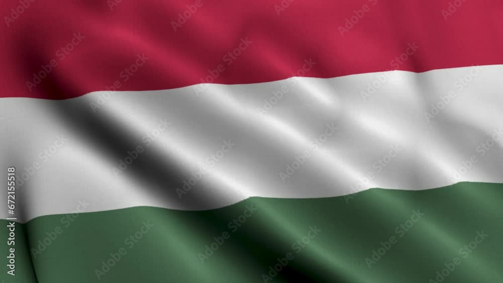 Hungary Flag. Waving Fabric Satin Texture Flag of Hungary 3D illustration. Real Texture Flag of the Hungary Hungary Flag. Waving Fabric Satin Texture Flag of Hungary 3D illustration. Real Texture Flag of the Hungary