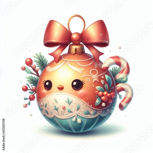 christmas ball christmas toys for tree isolated white christmas decoration background