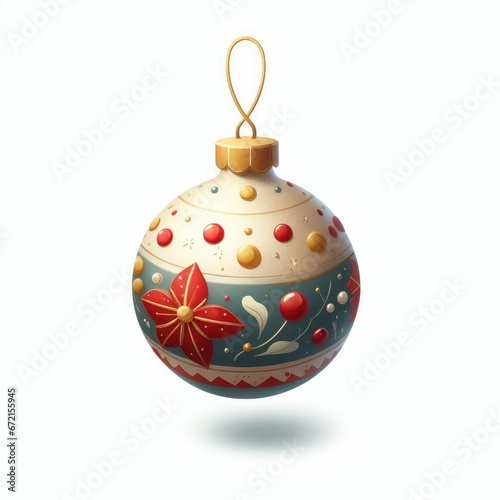 christmas ball christmas toys for tree isolated white christmas decoration background