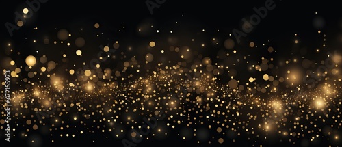 Golden Christmas delight  festive vector background with glitter and confetti on a stylish black canvas