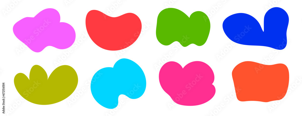Amoeba, irregular blob shape vector illustration set Amoeba, irregular blob shape vector illustration set