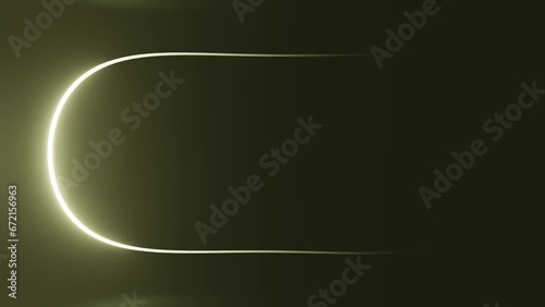 Abstract background with Tesseract light hexagon with Light Lines Moving Fast. Futuristic hexagon neon with Tesseract Lights.Seamless loop. Moving glowing neon lights disco party	
