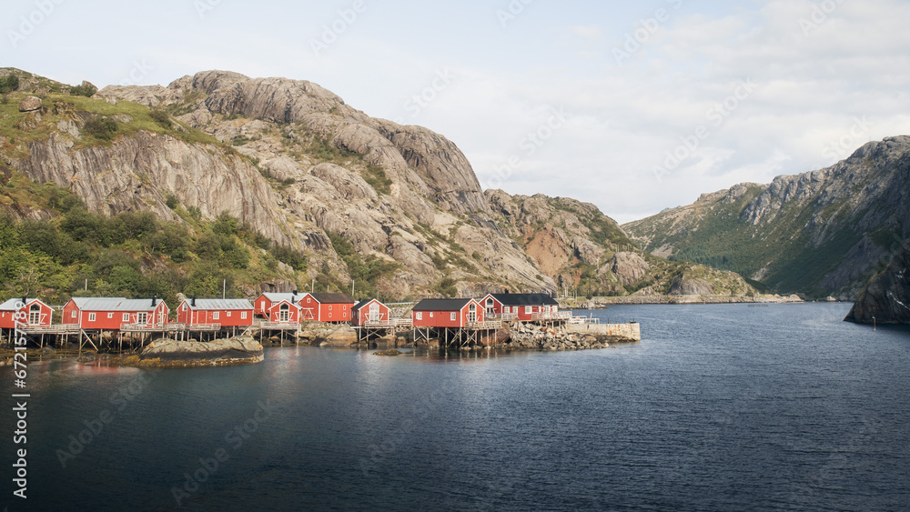 Fishing village Nusfjord Norway houses