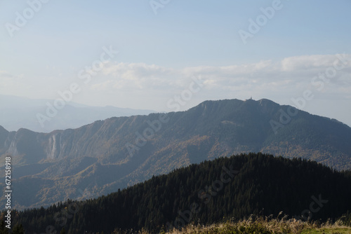 Landscape view from Piatra Mare mountains. Taking in the scenic beauty from the vantage point of the Piatra Mare Mountains.  © Ketrin