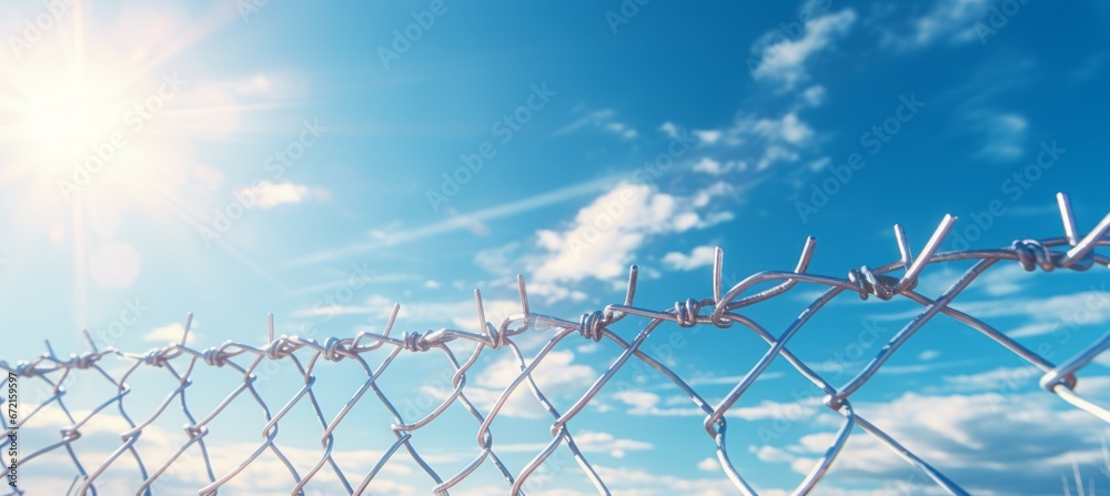Wire fence. Generative AI technology.
Wire fence. Generative AI technology.