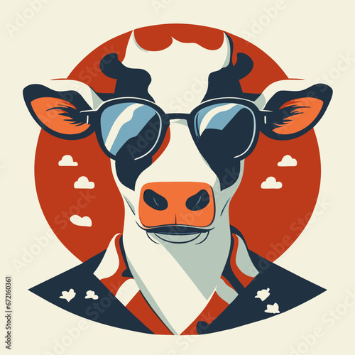 Hipster cow