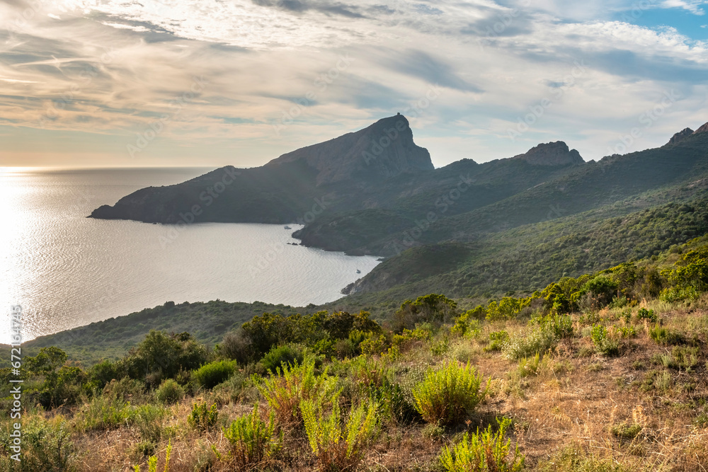 Landscape with Capo Rosso, Corsica island, France
