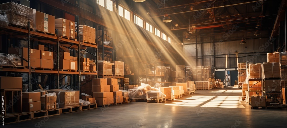 Warehouse storage. Generative AI technology.
