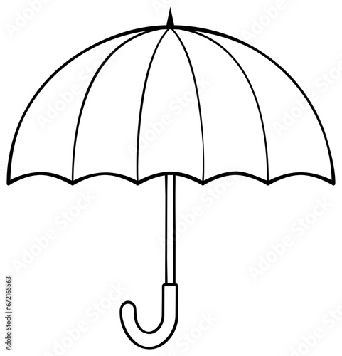Umbrella outline icon. Coloring book page for children. Game for kids. photo