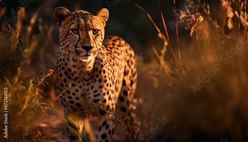 Photo of a Majestic Cheetah Roaming the Serene Savannah