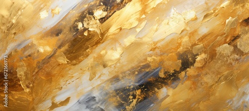 Abstract golden painting background. Generative AI technology.