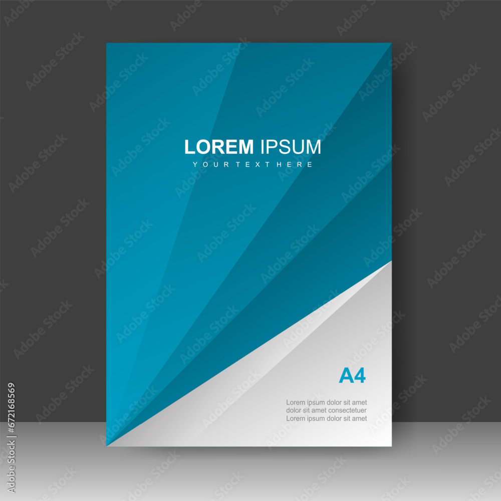 Fototapeta premium Brochure template layout design. Annual report, catalog, Corporate business. Simple Flyer promotion. magazine. Vector illustration