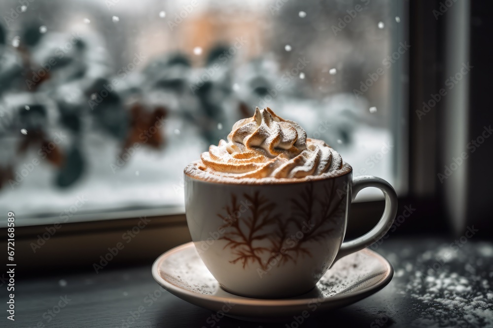 Cocoa Powder and Brewed Drink, generative ai, ai, generative Cocoa Powder and Brewed Drink, generative ai, ai, generative