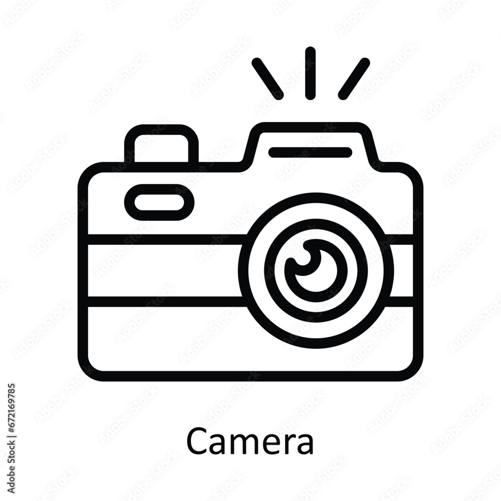 Camera vector outline Design illustration. Symbol on White background EPS 10 File Camera vector outline Design illustration. Symbol on White background EPS 10 File
