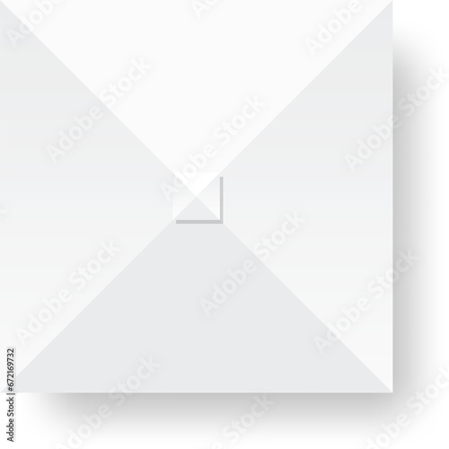 White tent top view. Umbrella vector mockup. Outdoor camping, market canopy or merchandise gazebo stand. Market square rain protection.