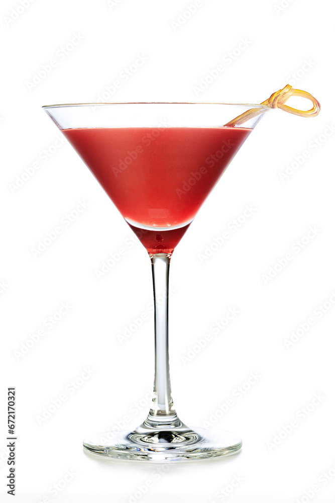 Cocktail in a classic martini cup glass isolated on white background. Real studio photo shot. Cocktail in a classic martini cup glass isolated on white background. Real studio photo shot.