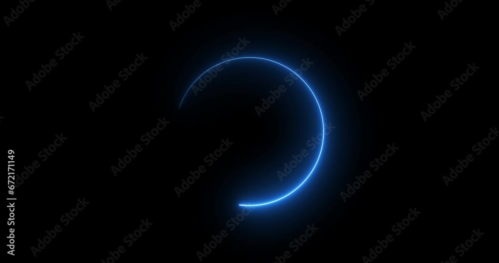 Futuristic neon colored retro style glowing circles motion graphic in 4K. Loop animation video of neon glowing stylish circle shape bg in 4096x2160. Neon lights. 4K circle lights footage.
