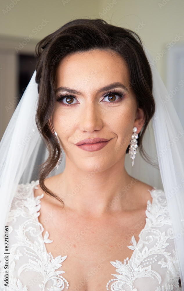 beautiful bride in gorgeous white wedding dress beautiful bride in gorgeous white wedding dress