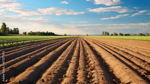 Preparing the field for sowing, Agricultural cultivated ground, Prepared for planting seeds.