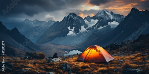 Camping in the mountains, AI generated © DejaReve