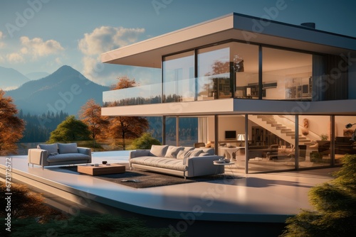 Modern Smart home, minimalist style. © visoot