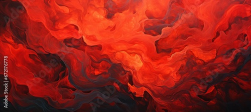 Red flame watercolor texture abstract background. Generative AI technology. 