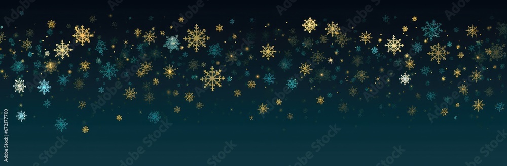 Background of Shimmering Snowflakes and Radiant Ornaments on a Peaceful Night - Generative A Background of Shimmering Snowflakes and Radiant Ornaments on a Peaceful Night - Generative A
