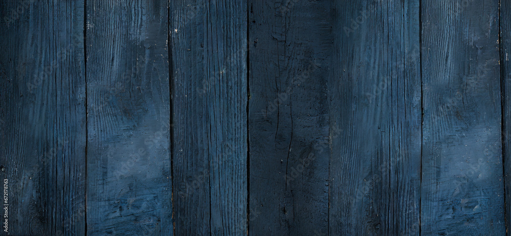 Naklejka premium old wood fence navy blue background