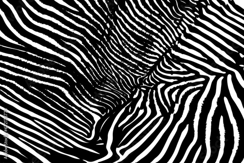 Zebra skin pattern. Black and white background
