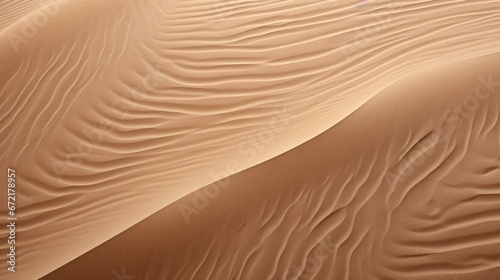 Wavy sand texture background. Desert and dunes. Flat lay. Top view © brillianata